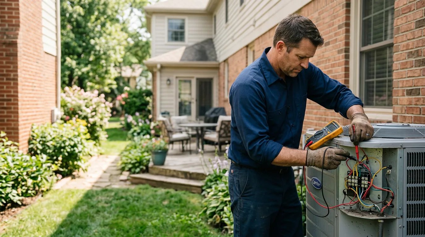 HVAC technician working near Augusta, IL